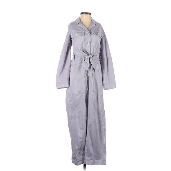 Madewell Pants - MADEWELL Solid Lavender Denim Jumpsuit - S